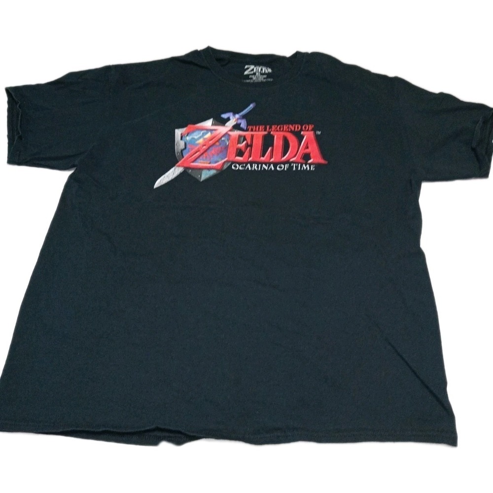 Nintendo Zelda Ocarina of Time T Shirt XL Black Graphic Tee 2021 Gamer Video - Picture 2 of 8